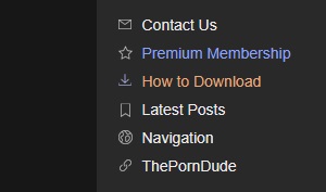 Navigation Sidebar First Menu